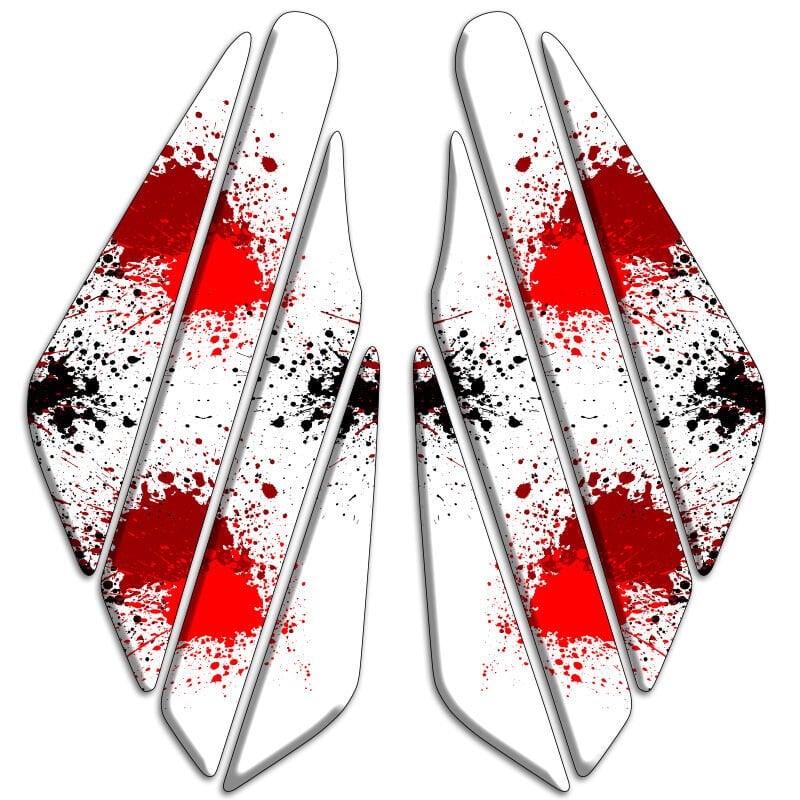 Universal Motosiklet Yan Pad 3D Sticker 012