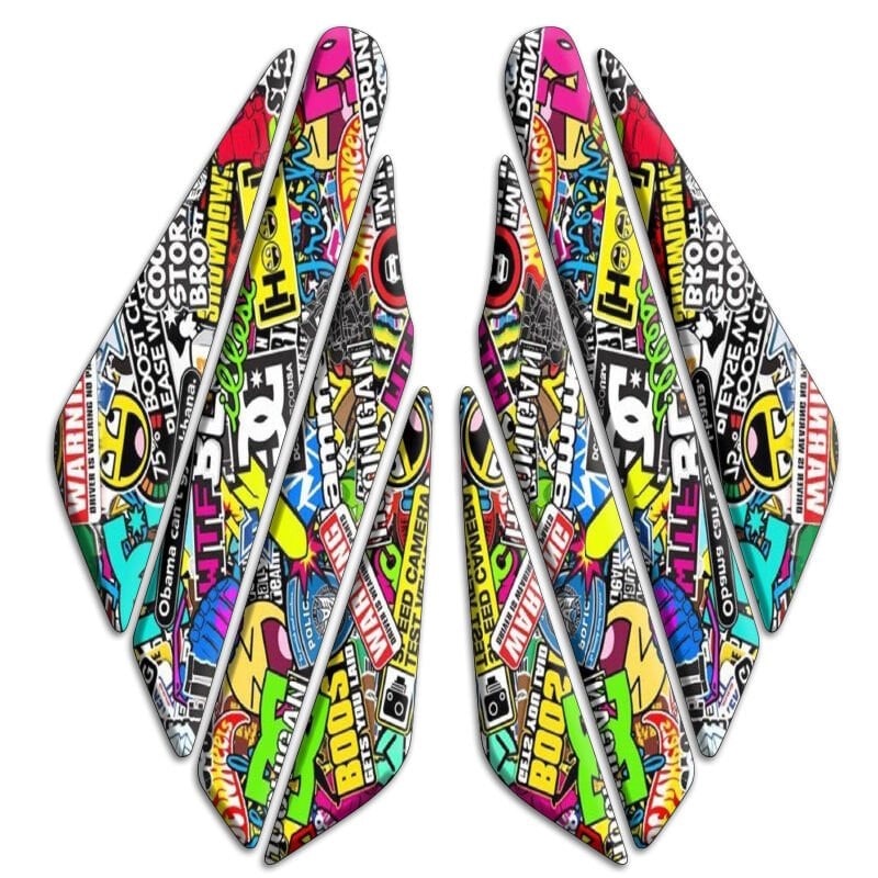 Universal Motosiklet Yan Pad 3D Sticker 025