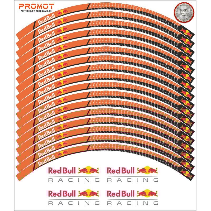 REDBULL TASARIM MOTOSİKLET JANT ŞERİDİ MODEL 1