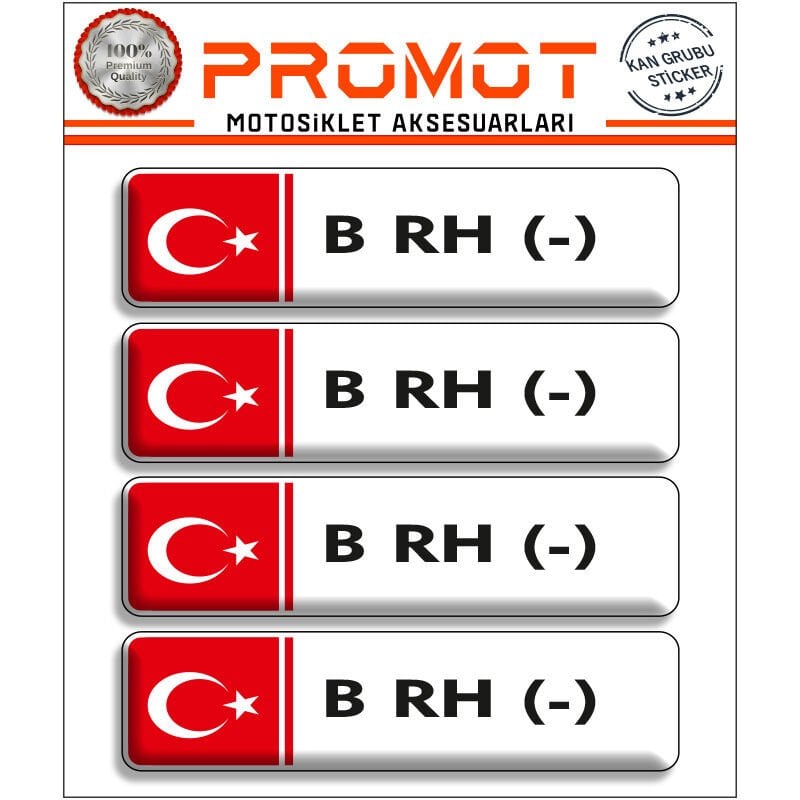 KAN GRUBU 3D STİCKER 4'LÜ SET 012