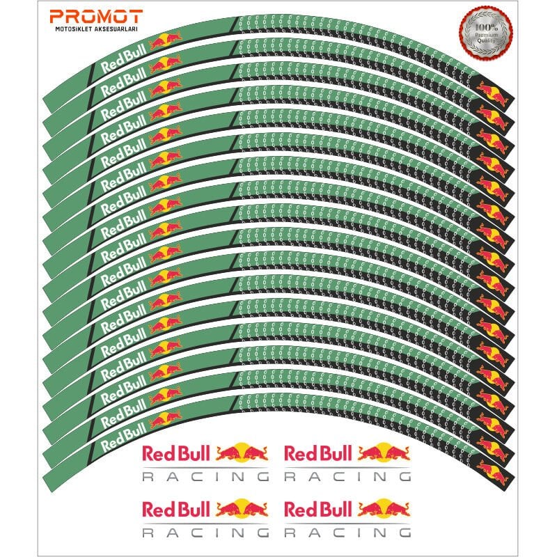 REDBULL TASARIM MOTOSİKLET JANT ŞERİDİ MODEL 7