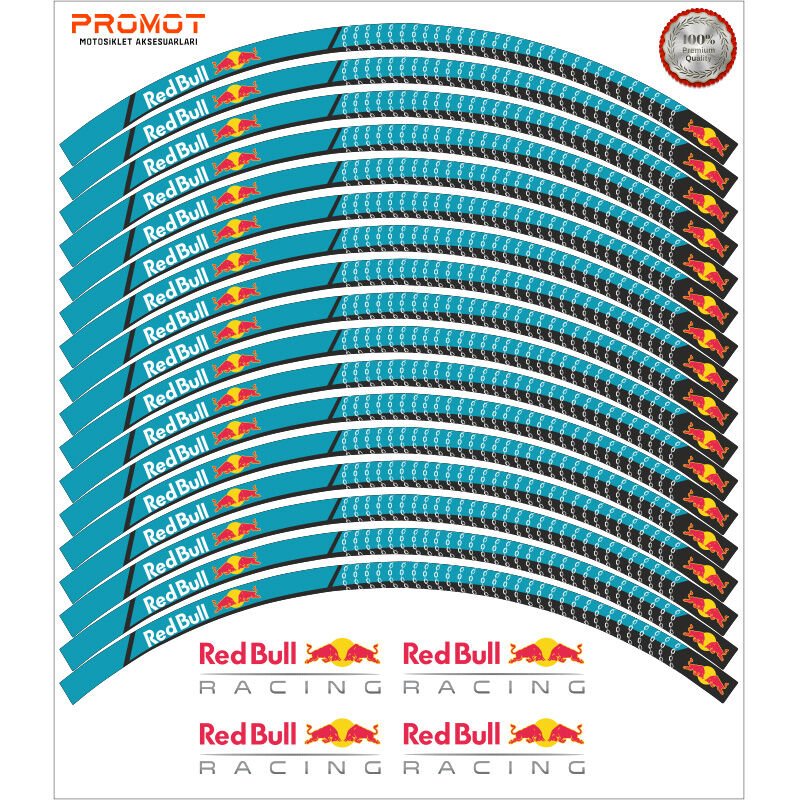 REDBULL TASARIM MOTOSİKLET JANT ŞERİDİ MODEL 8
