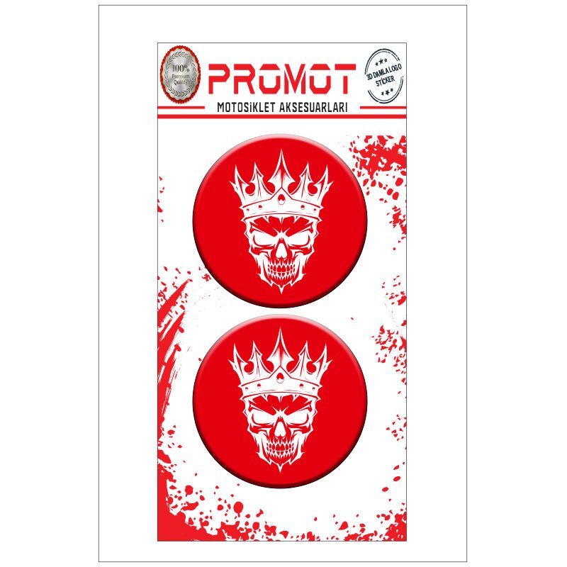 KURU KAFA TAÇ TASARIM DAMLA LOGO STİCKER