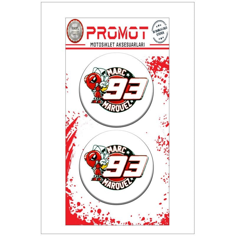 93 TASARIM DAMLA LOGO STİCKER