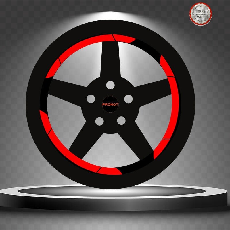 KIRMIZI REFLEKTÖRLÜ GENİŞ 3 PARÇALI JANT ŞERİDİ