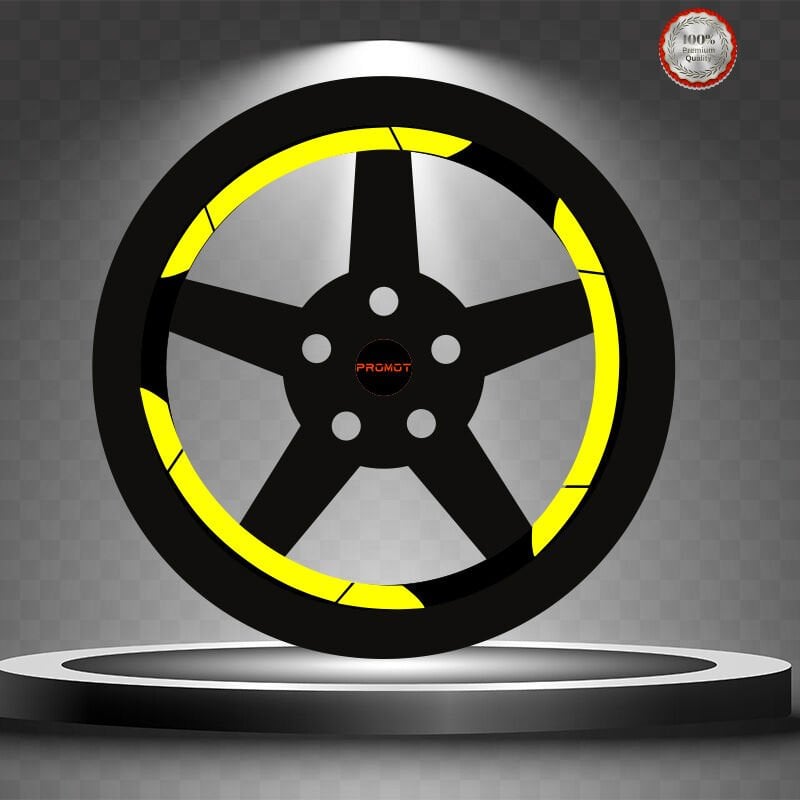 SARI REFLEKTÖRLÜ GENİŞ 3 PARÇALI JANT ŞERİDİ