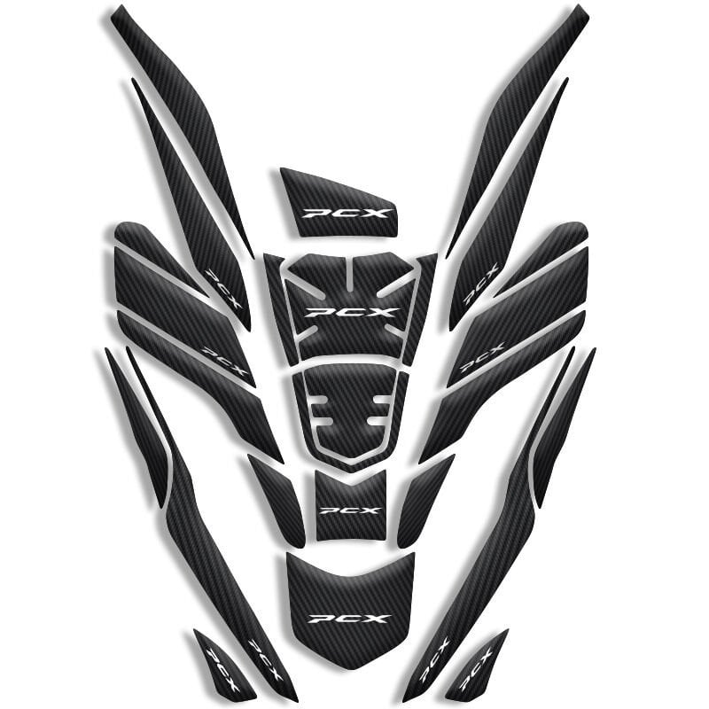 PCX UYUMLU 26 PARÇA TANK PAD FULL SET (2021-2024) KARBON