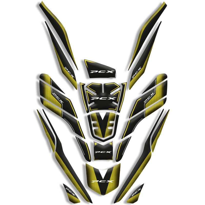 PCX UYUMLU 26 PARÇA TANK PAD FULL SET (2021-2024) SARI PETEK