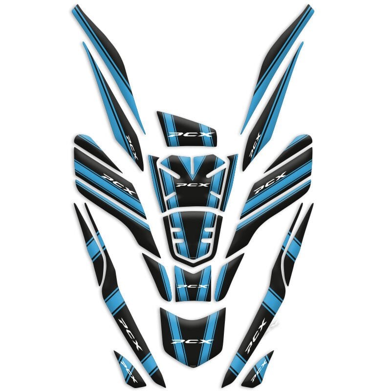 PCX UYUMLU 26 PARÇA TANK PAD FULL SET (2021-2024) MAVİ