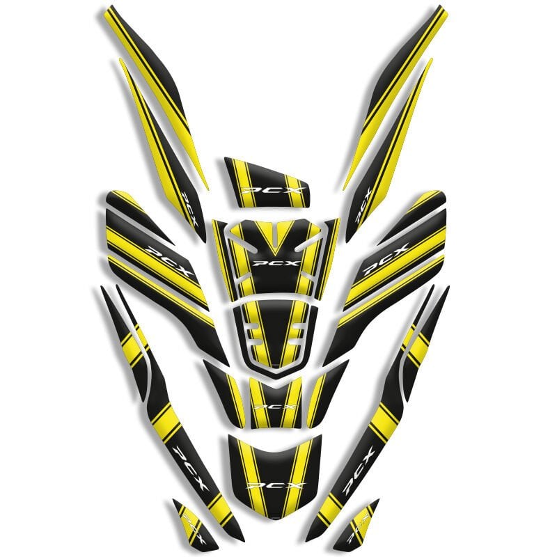 PCX UYUMLU 26 PARÇA TANK PAD FULL SET (2021-2024) SARI