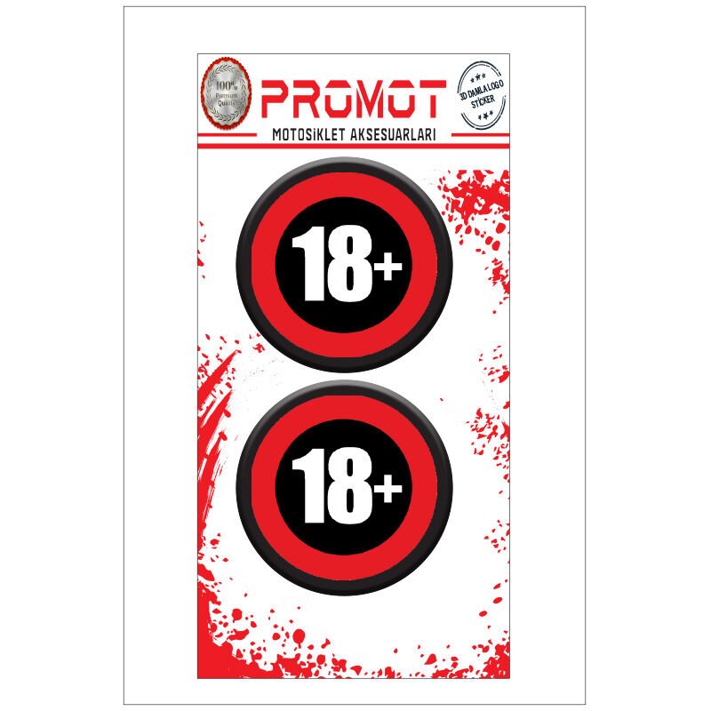 +18 TASARIM DAMLA LOGO STİCKER