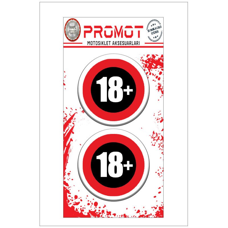 +18 TASARIM DAMLA LOGO STİCKER