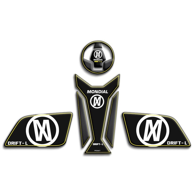 DRİFT L UYUMLU TANK PAD SET SARI KARBON