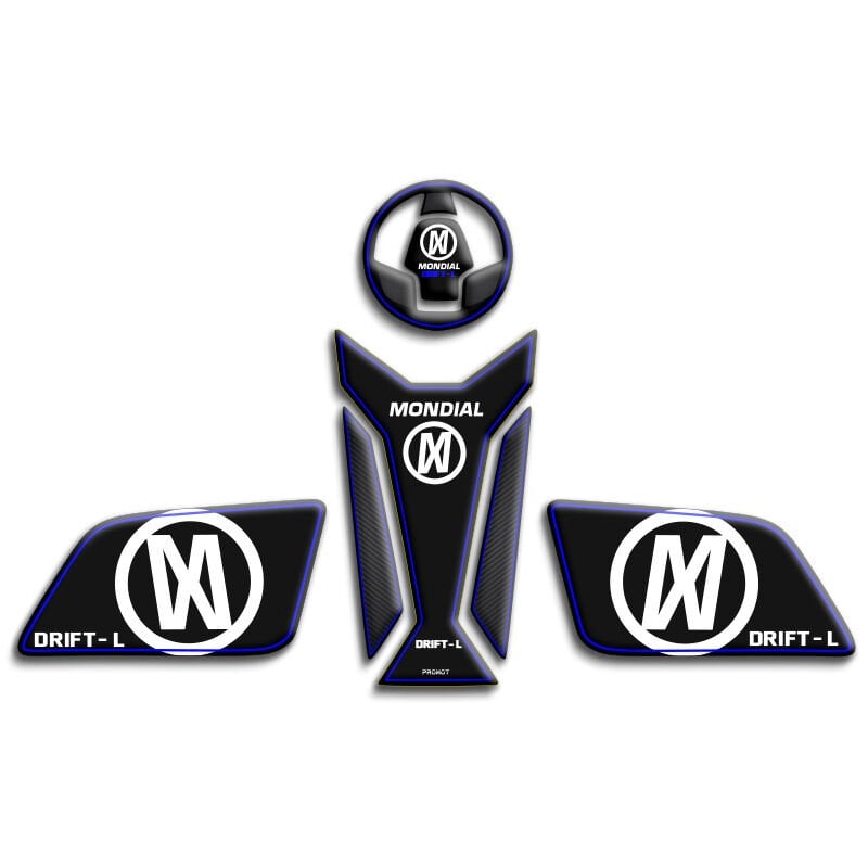 DRİFT L UYUMLU TANK PAD SET MAVİ KARBON