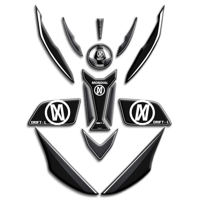 DRİFT L UYUMLU TANK PAD FULL SET BEYAZ KARBON