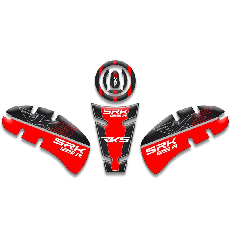 RKS SRK 125R UYUMLU TANK PAD SET KIRMIZI
