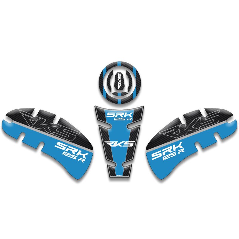 RKS SRK 125R UYUMLU TANK PAD SET AÇIK MAVİ