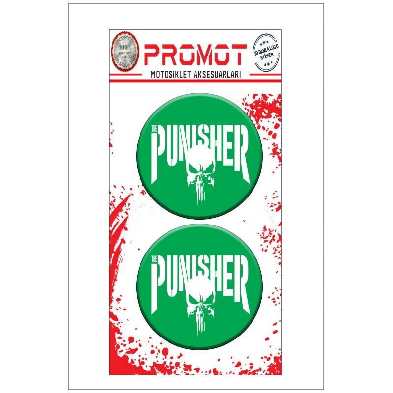 PUNISHER TASARIM DAMLA LOGO STİCKER