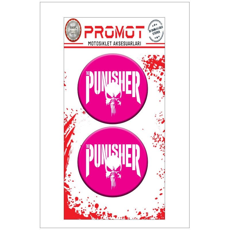 PUNISHER TASARIM DAMLA LOGO STİCKER