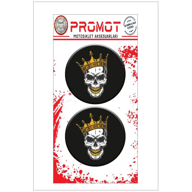 KURU KAFA TAÇ TASARIM  LOGO STİCKER