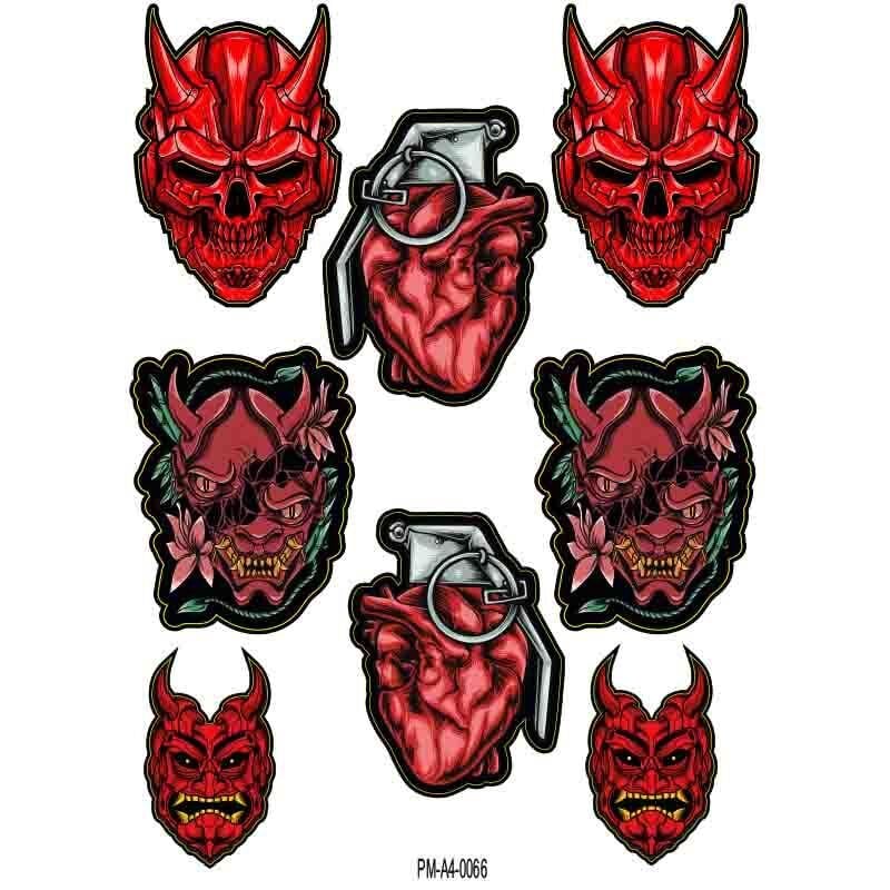 DEMON DEKOR TASARIM A4 ÇOKLU STİCKER SETİ