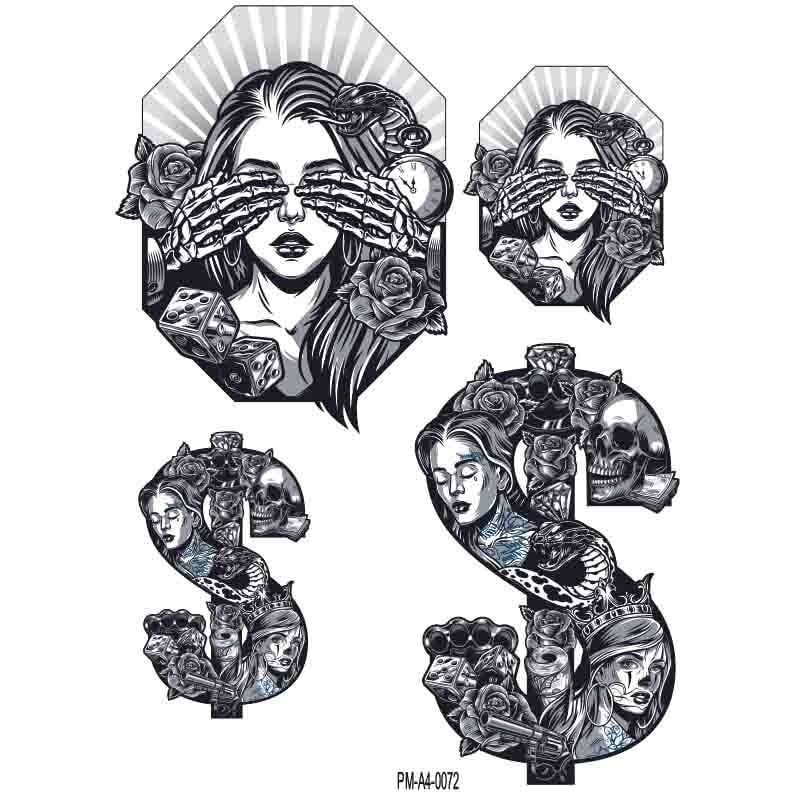 DOLAR WOMAN DEKOR TASARIM A4 ÇOKLU STİCKER SETİ