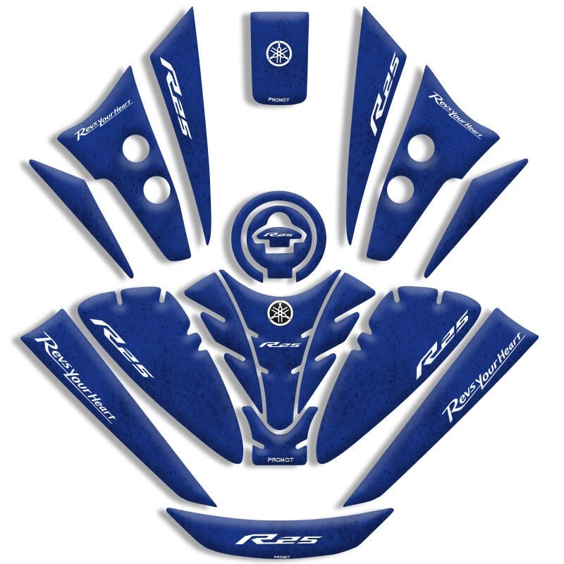 YAMAHA R25 UYUMLU TANK PAD FULL SET (2019-2026)