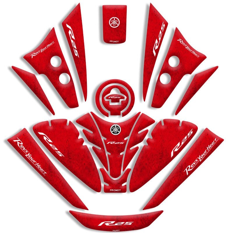 YAMAHA R25 UYUMLU TANK PAD FULL SET (2019-2026)