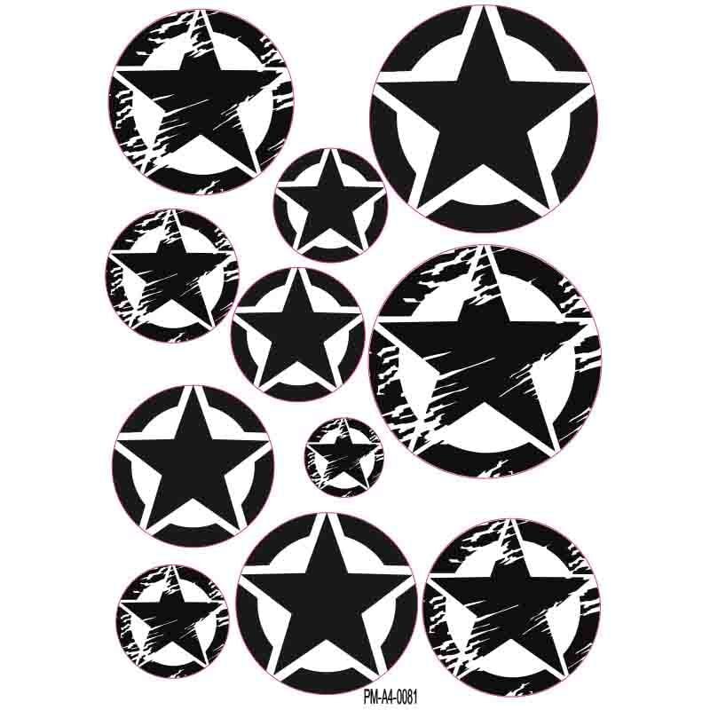 SHERİFF YILDIZ TASARIM A4 ÇOKLU STİCKER SETİ