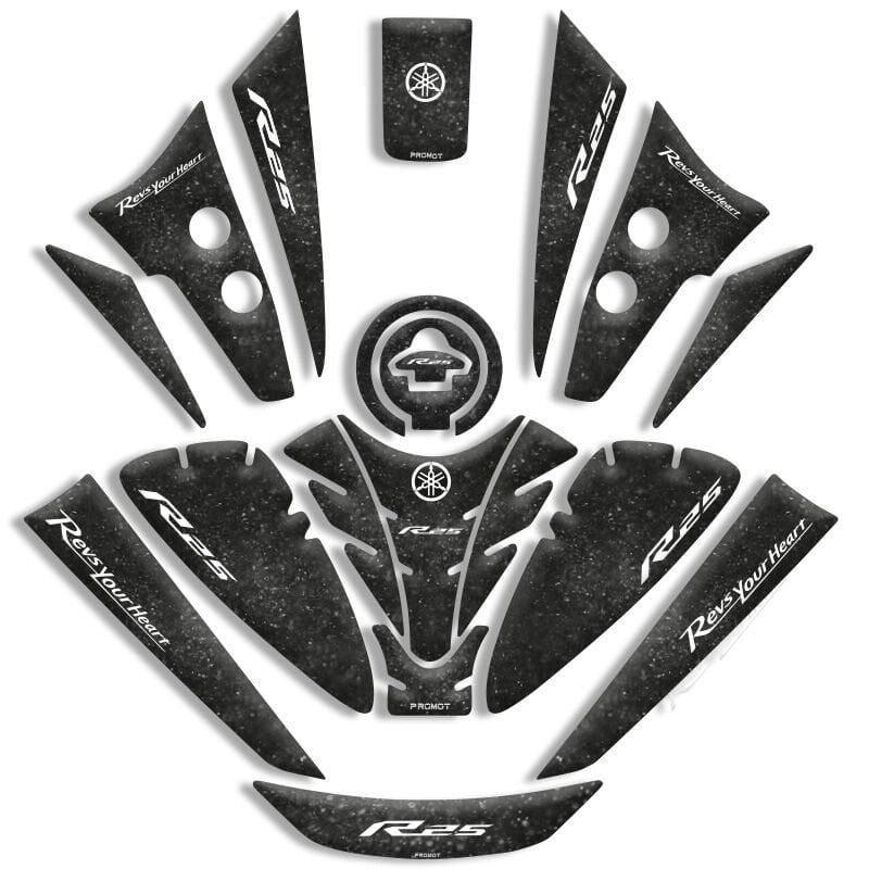 YAMAHA R25 UYUMLU TANK PAD FULL SET (2019-2026)