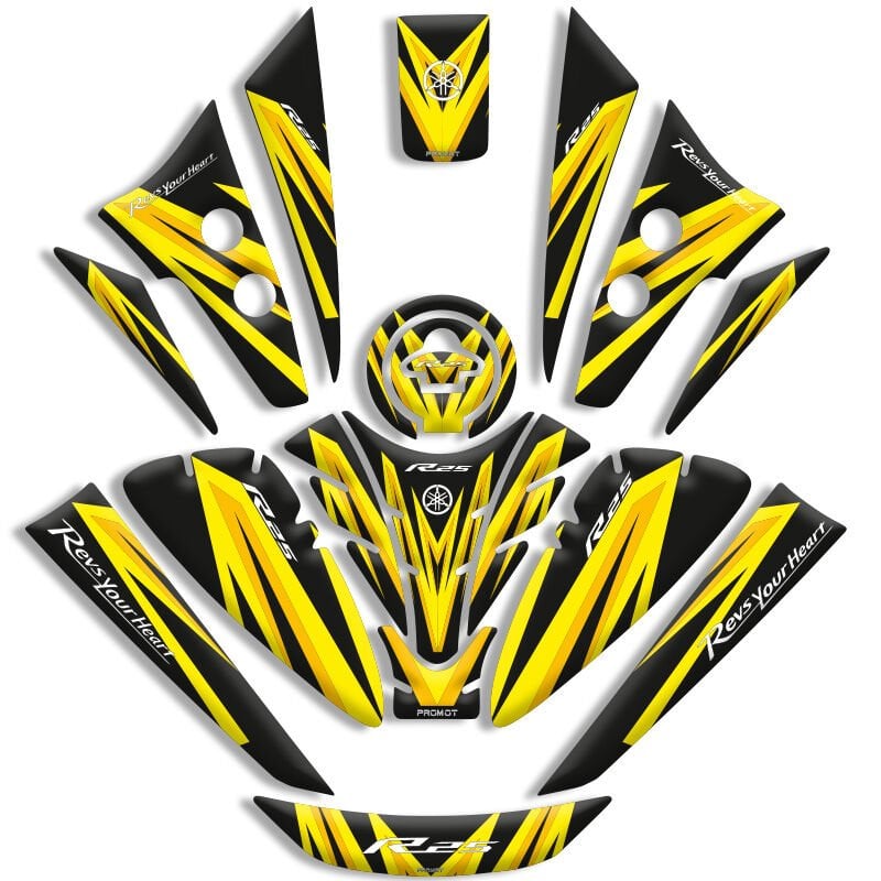 YAMAHA R25 UYUMLU TANK PAD FULL SET (2019-2026)