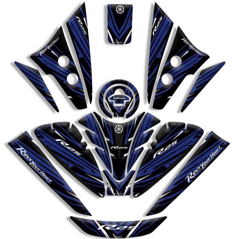 YAMAHA R25 UYUMLU TANK PAD FULL SET (2019-2026)