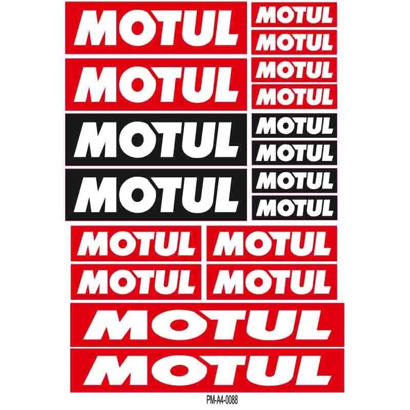 MOTOSİKLET SPONSOR MOTUL TASARIM A4 ÇOKLU STİCKER SETİ