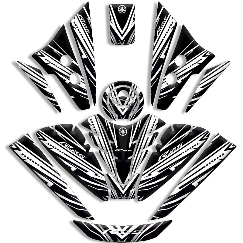 YAMAHA R25 UYUMLU TANK PAD FULL SET (2019-2026)