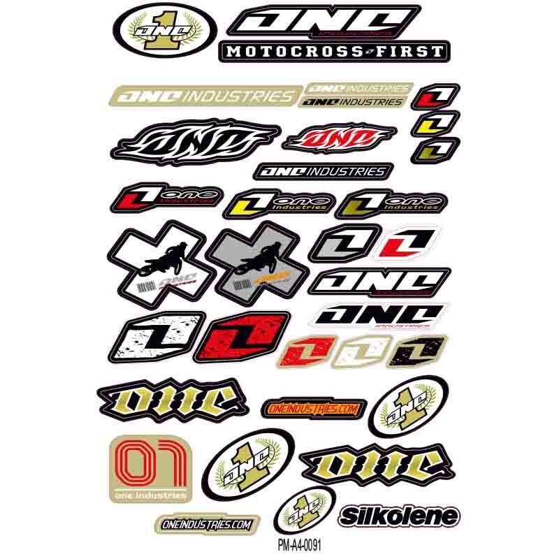 MOTOSİKLET SPONSOR TASARIM A4 ÇOKLU STİCKER SETİ