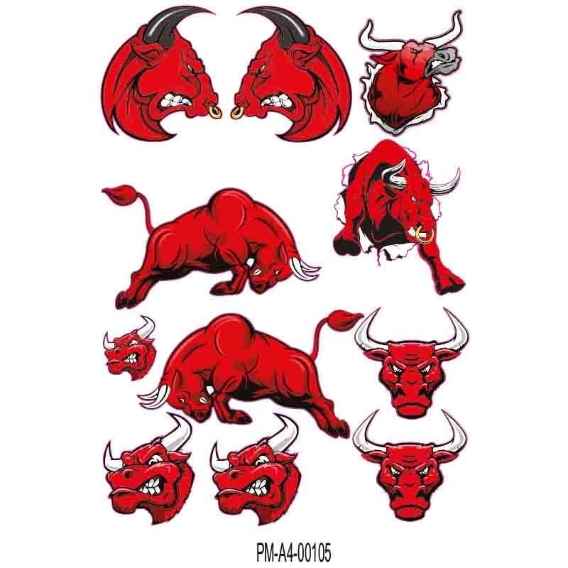 BOĞA TASARIM A4 ÇOKLU STİCKER SETİ