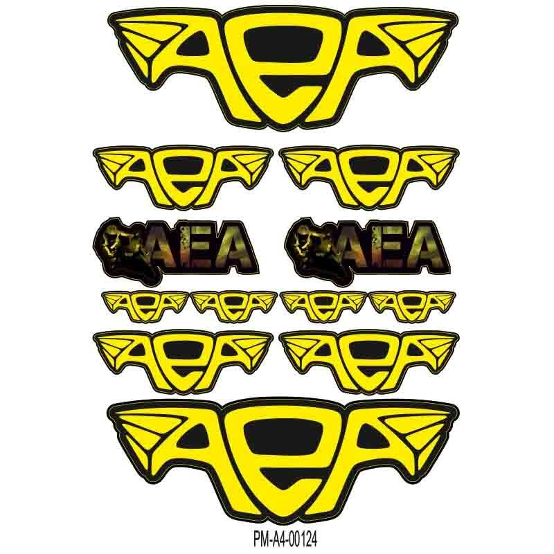 MOTOSİKLET ALTIN ELBİSELİ ADAM SPONSOR TASARIM A4 ÇOKLU STİCKER SETİ