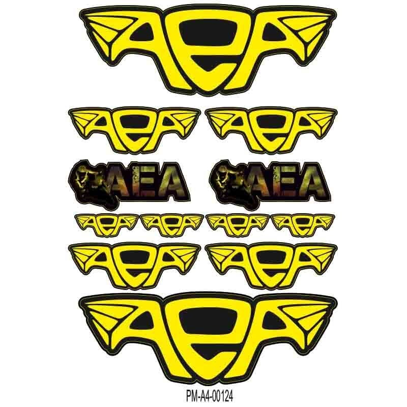 MOTOSİKLET ALTIN ELBİSELİ ADAM SPONSOR TASARIM A4 ÇOKLU STİCKER SETİ