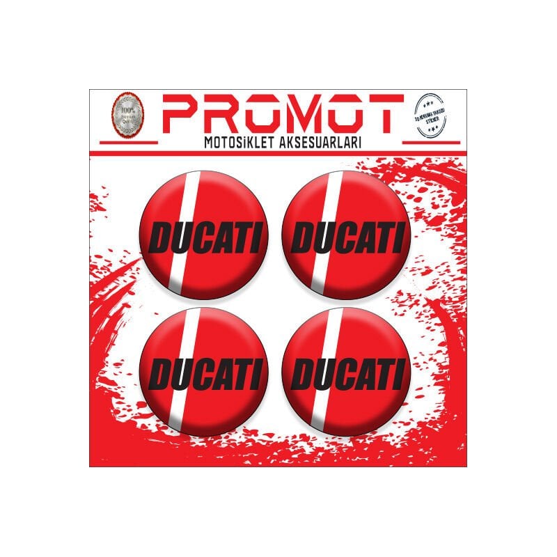 DUCATI UYUMLU DAMLA STİCKER (4cm-4 Adet)