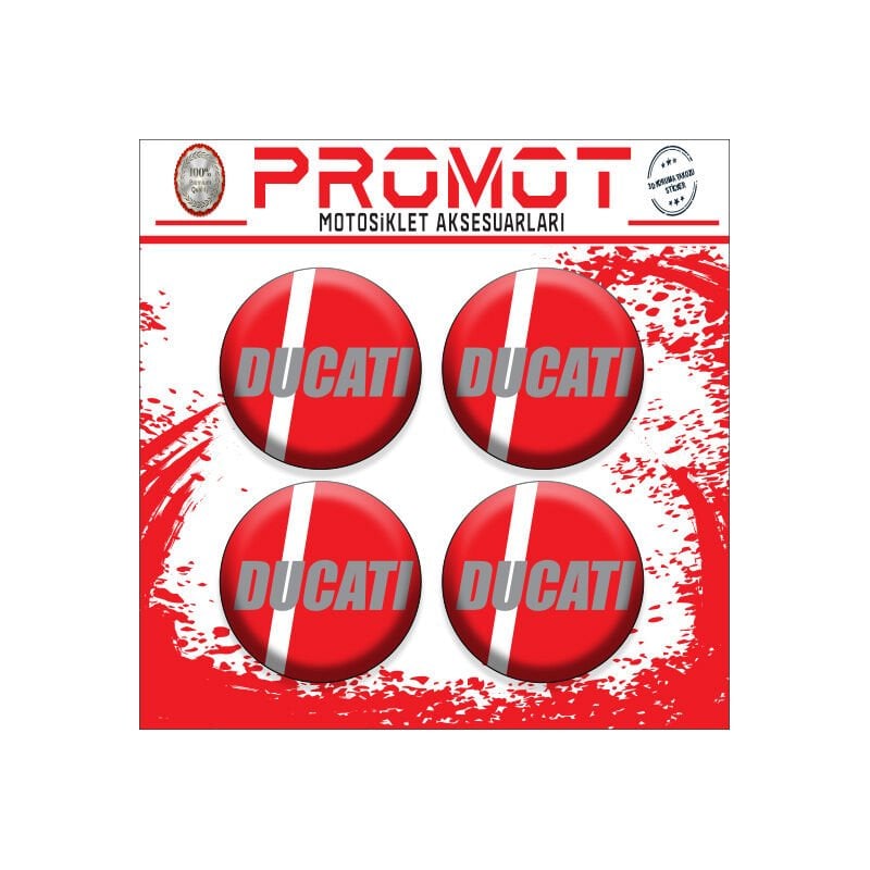 DUCATI UYUMLU DAMLA STİCKER (4cm-4 Adet)