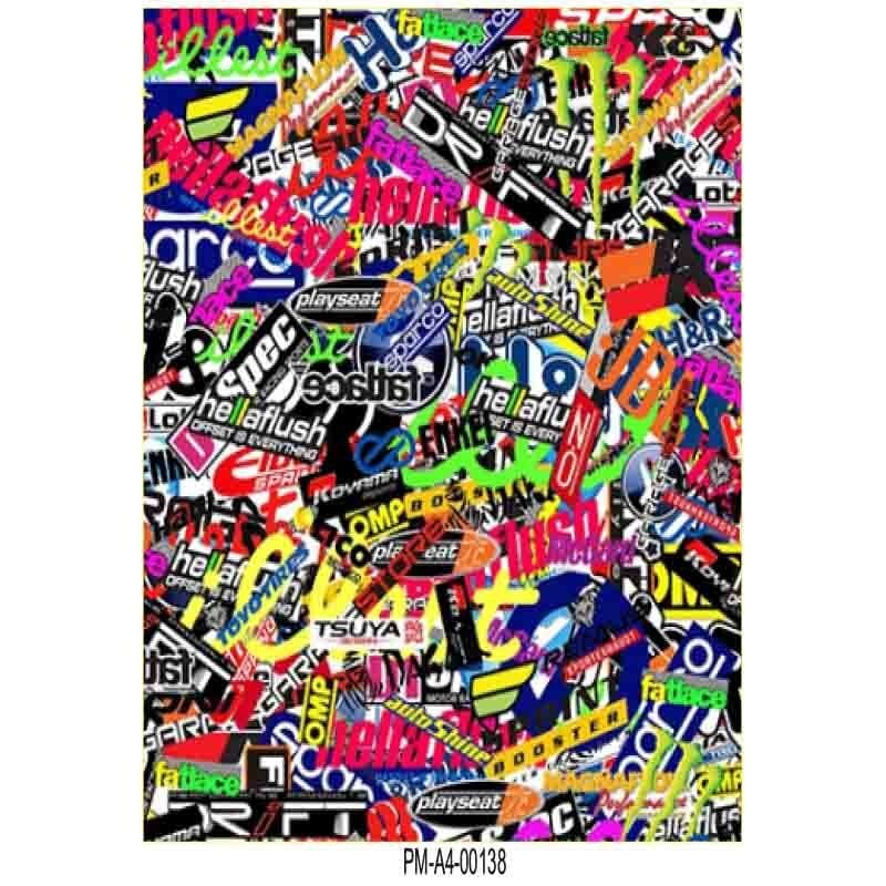 HELLAFLUSH TASARIM A4 TEK PARÇA STİCKER SETİ