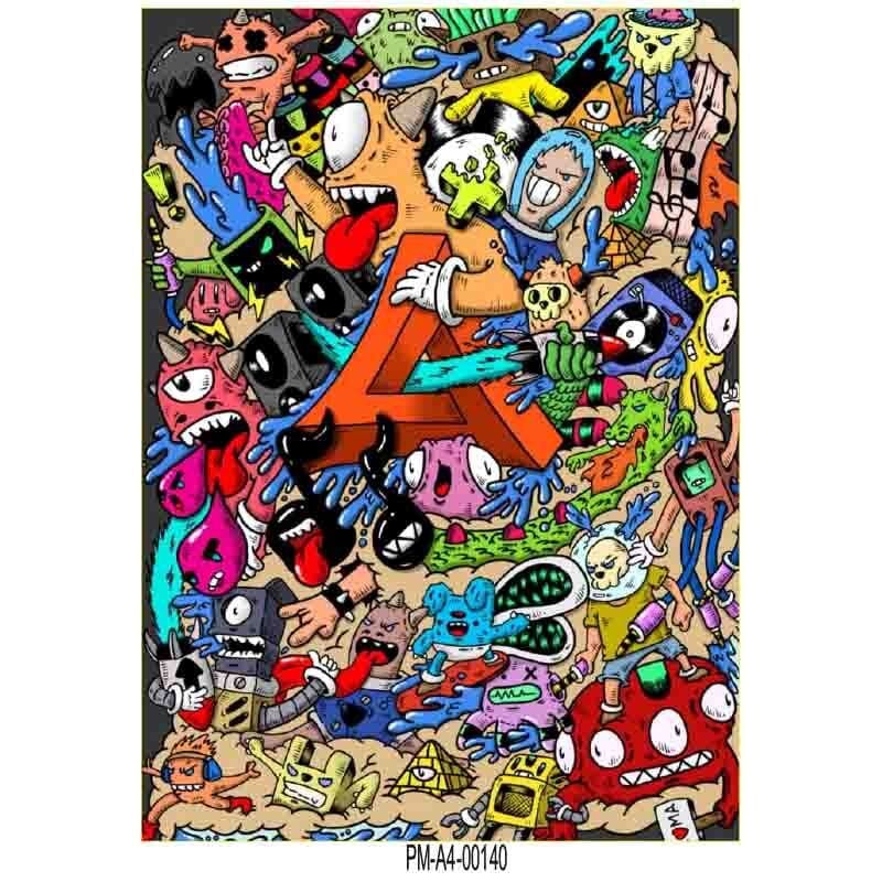 HELLAFLUSH TASARIM A4 TEK PARÇA STİCKER SETİ