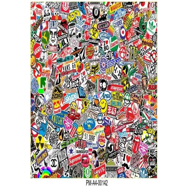 HELLAFLUSH TASARIM A4 TEK PARÇA STİCKER SETİ