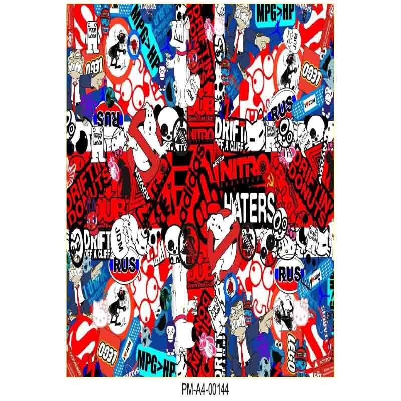 HELLAFLUSH TASARIM A4 TEK PARÇA STİCKER SETİ