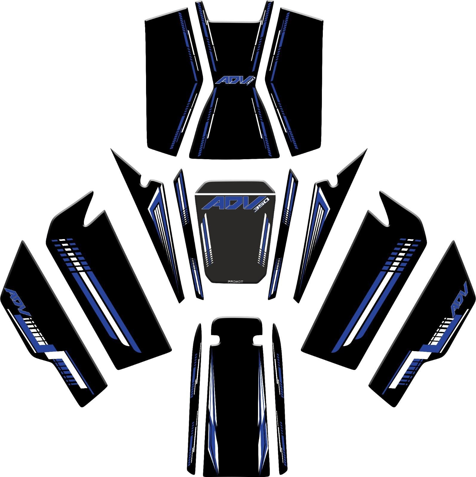 HONDA ADV 350 UYUMLU TANK PAD FULL SET