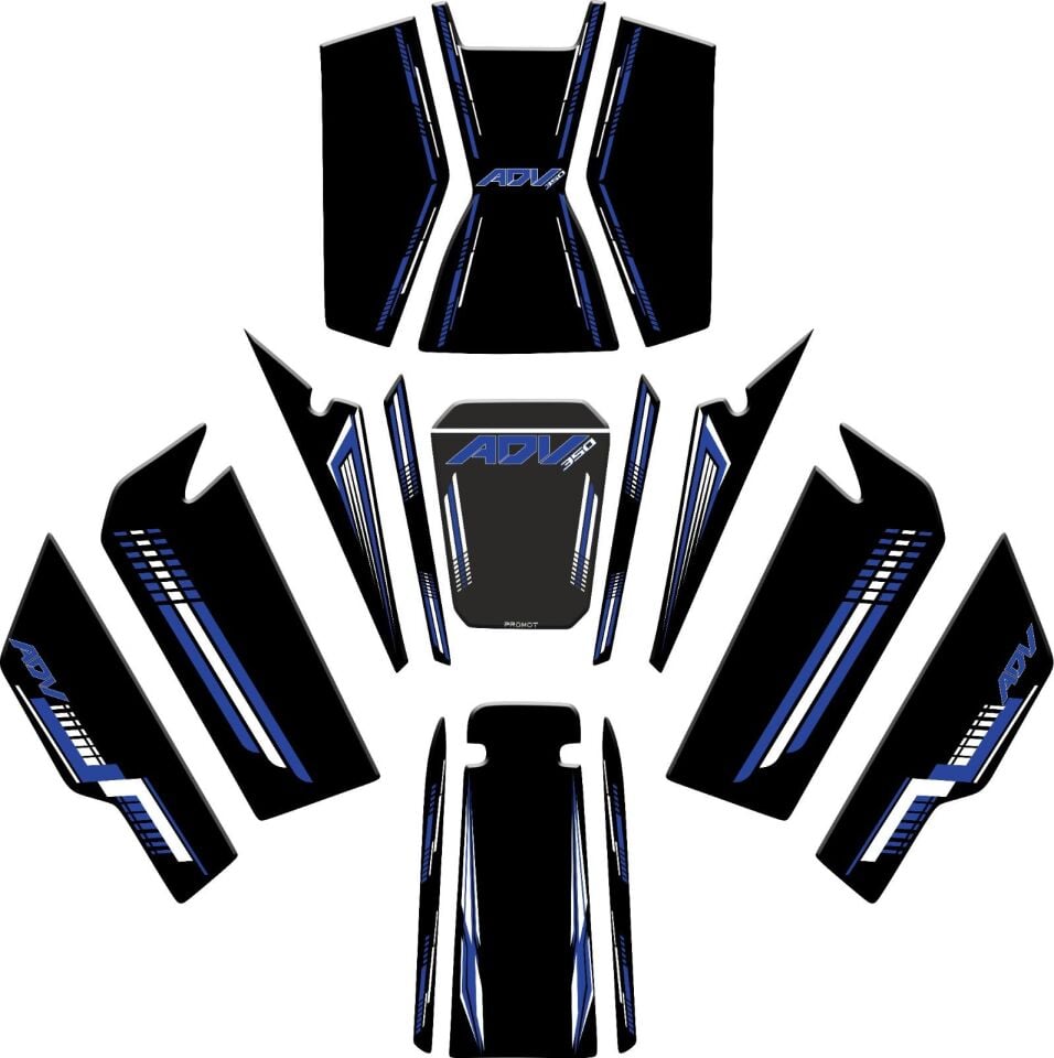 HONDA ADV 350 UYUMLU TANK PAD FULL SET