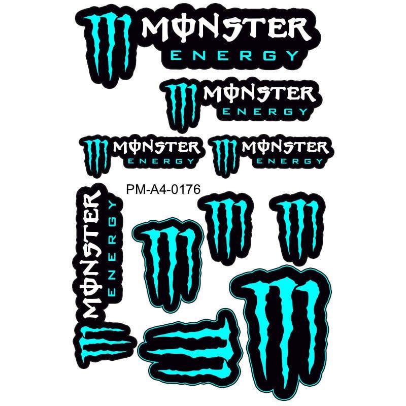 MONSTER SPONSOR TASARIM A4 ÇOKLU STİCKER SETİ