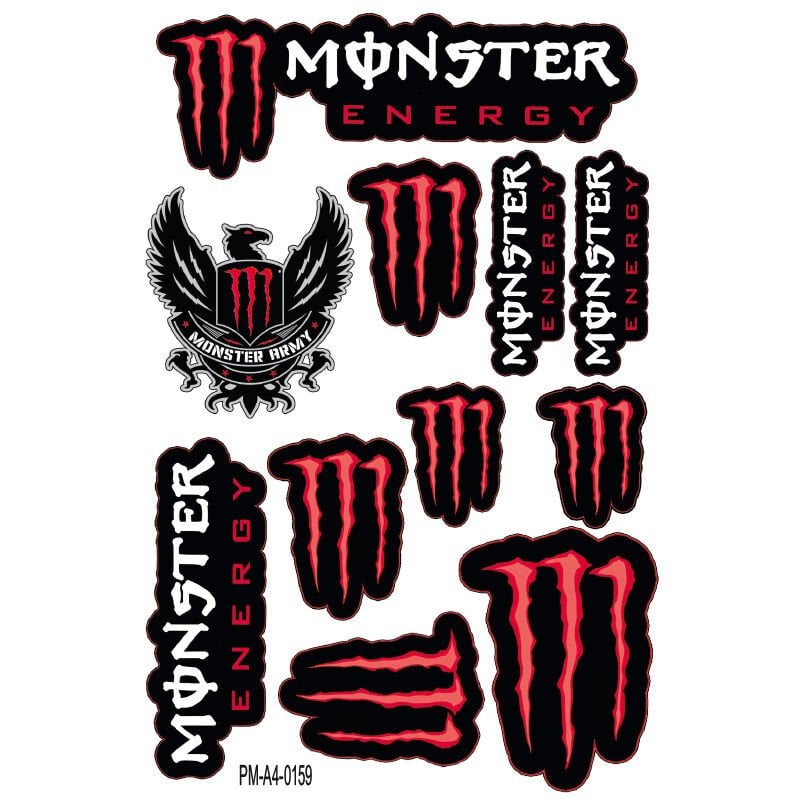 MONSTER SPONSOR TASARIM A4 ÇOKLU STİCKER SETİ