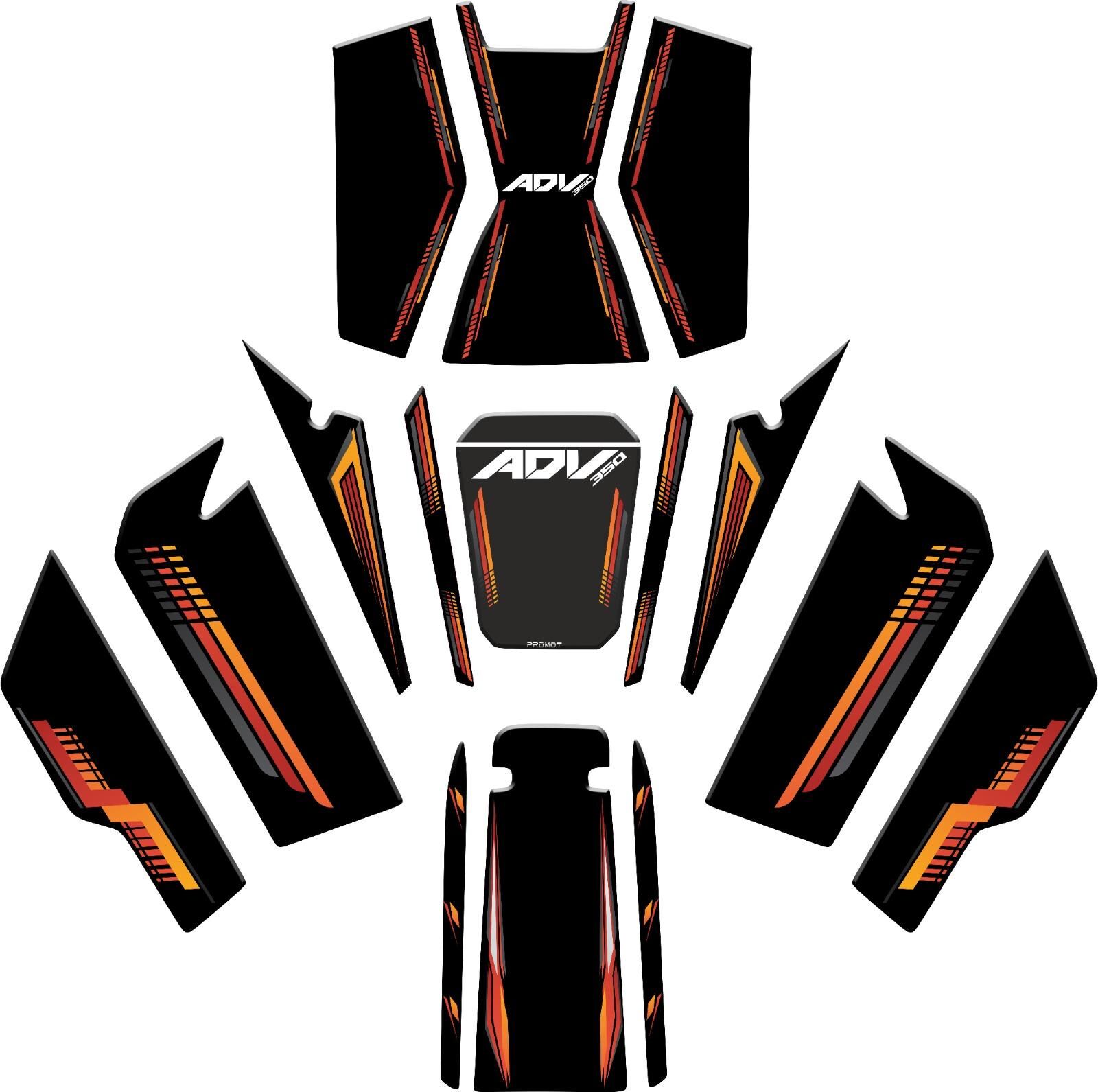 HONDA ADV 350 UYUMLU TANK PAD FULL SET