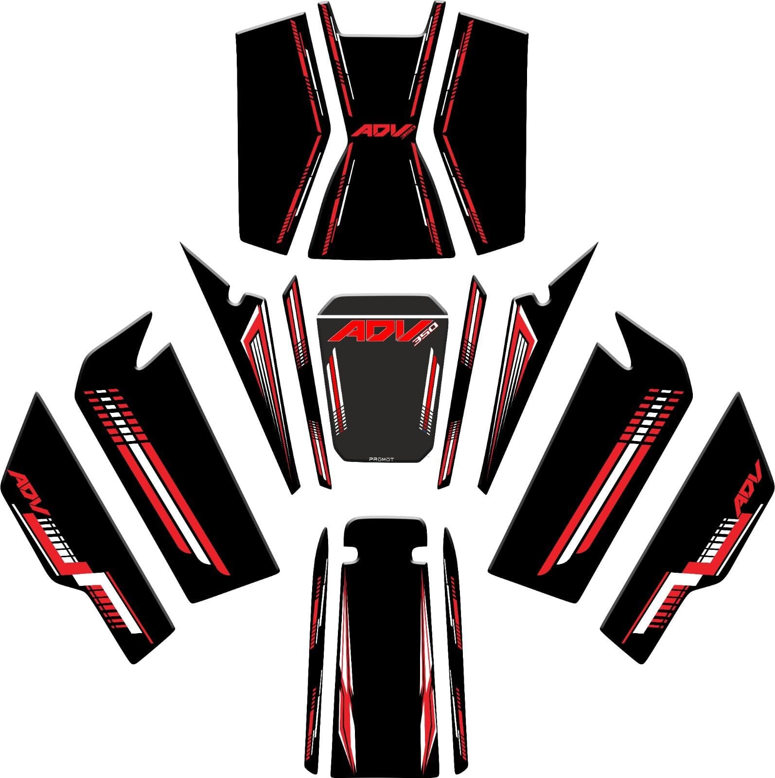 HONDA ADV 350 UYUMLU TANK PAD FULL SET